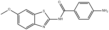 4-氨基-N-(6-甲氧基-2-苯并噻唑基)苯甲酰胺, 313504-92-6, 结构式