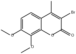 2H-1-Benzopyran-2-one, 3-bromo-7,8-dimethoxy-4-methyl- Struktur