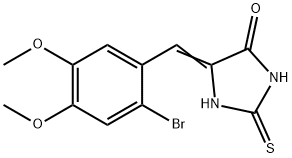 (5Z)-5-[(2-bromo-4,5-dimethoxyphenyl)methylidene]-2-sulfanylideneimidazolidin-4-one,313976-73-7,结构式