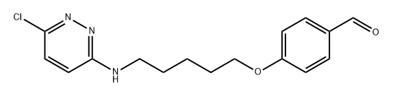 Benzaldehyde, 4-[[5-[(6-chloro-3-pyridazinyl)amino]pentyl]oxy]-,314064-64-7,结构式