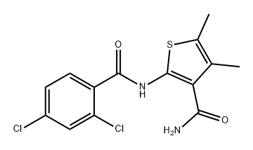 3-Thiophenecarboxamide, 2-[(2,4-dichlorobenzoyl)amino]-4,5-dimethyl- 化学構造式