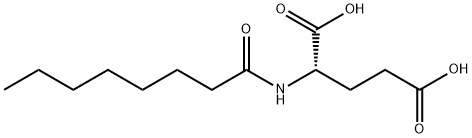 L-Glutamic acid, N-(1-oxooctyl)- Struktur