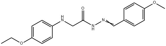 2-[(4-ethoxyphenyl)amino]-N'-(4-methoxybenzylidene)acetohydrazide (non-preferred name),314764-26-6,结构式