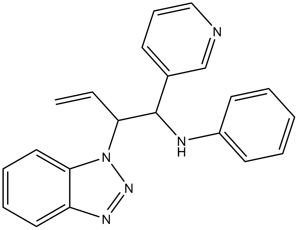 N-[2-(1H-1,2,3-Benzotriazol-1-yl)-1-(pyridin-3-yl)but-3-en-1-yl]aniline Structure