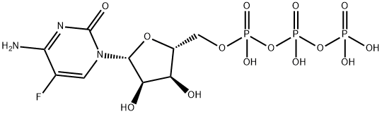 Cytidine 5'-(tetrahydrogen triphosphate), 5-fluoro- Struktur
