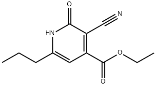 4-Pyridinecarboxylic acid, 3-cyano-1,2-dihydro-2-oxo-6-propyl-, ethyl ester Struktur