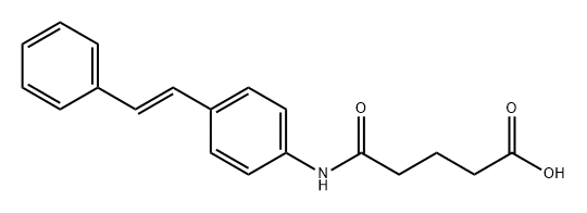 Pentanoic acid, 5-oxo-5-[[4-[(1E)-2-phenylethenyl]phenyl]amino]- Struktur