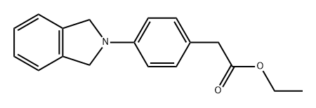 Benzeneacetic acid, 4-(1,3-dihydro-2H-isoindol-2-yl)-, ethyl ester 化学構造式