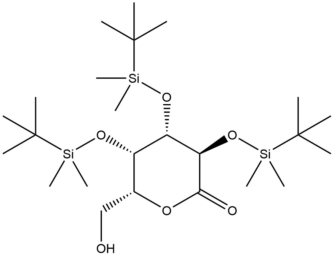 D-Galactonic acid, 2,3,4-tris-O-[(1,1-dimethylethyl)dimethylsilyl]-, δ-lactone Structure