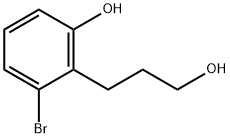 2-Bromo-6-hydroxybenzenepropanol 化学構造式