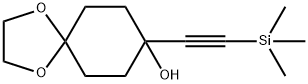 1,4-Dioxaspiro[4.5]decan-8-ol, 8-[2-(trimethylsilyl)ethynyl]- 结构式