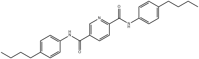 2-N,5-N-bis(4-butylphenyl)pyridine-2,5-dicarboxamide 化学構造式