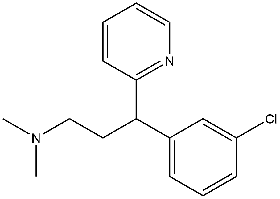 3-(3-氯苯基)-N,N-二甲基-3-(2-吡啶基)-1-丙胺,32060-45-0,结构式