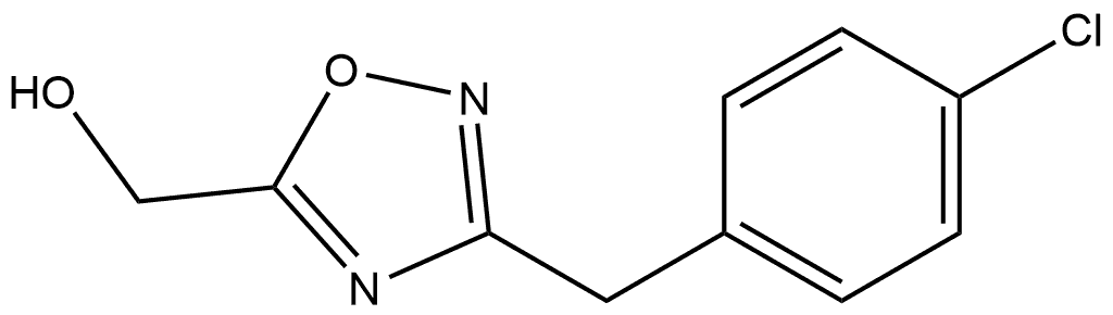 3-(4-Chlorobenzyl)-1,2,4-oxadiazol-5-yl]methanol Structure