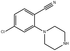 4-chloro-2-(piperazin-1-yl)benzonitrile Structure