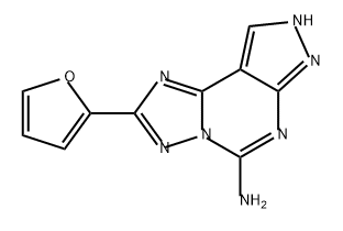 8H-Pyrazolo[4,3-e][1,2,4]triazolo[1,5-c]pyrimidin-5-amine, 2-(2-furanyl)-,321661-12-5,结构式