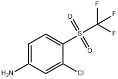 3-chloro-4-trifluoromethanesulfonylaniline,321684-05-3,结构式