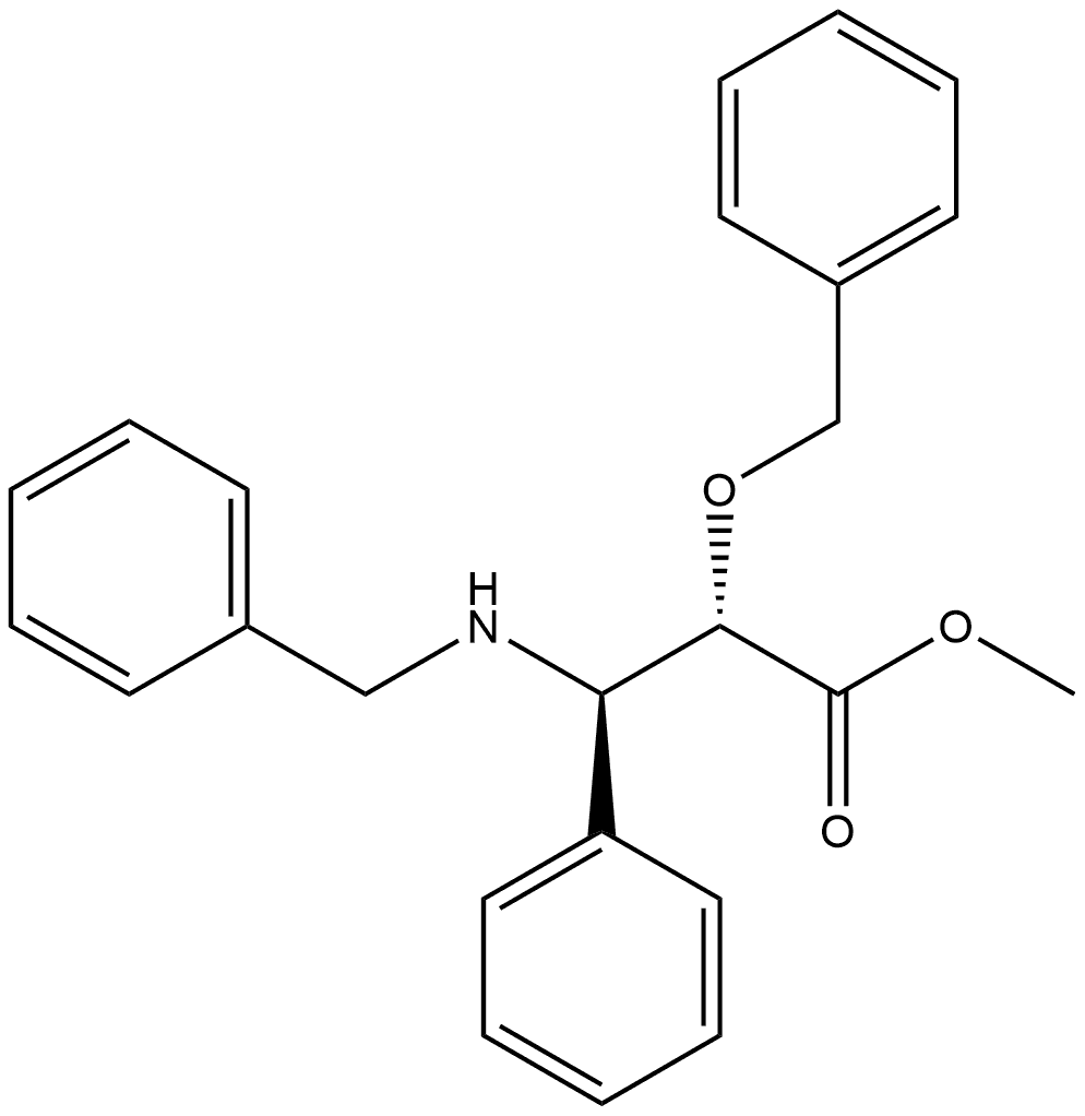 Benzenepropanoic acid, α-(phenylmethoxy)-β-[(phenylmethyl)amino]-, methyl ester, (αS,βR)-