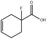 1-氟环己-3-烯-1-羧酸, 32273-88-4, 结构式