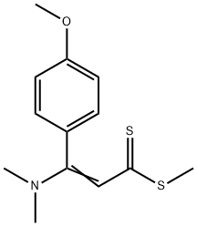 2-Propene(dithioic) acid, 3-(dimethylamino)-3-(4-methoxyphenyl)-, methyl ester Structure