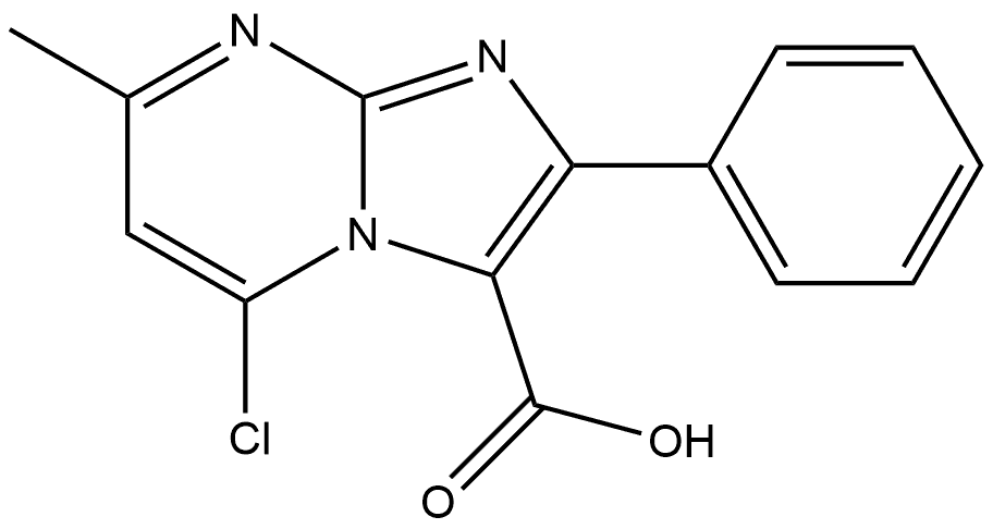 5-Chloro-7-methyl-2-phenylimidazo[1,2-a]pyrimidine-3-carboxylic acid 结构式