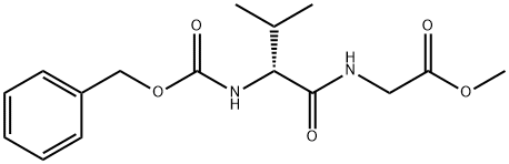 Glycine, N-[(phenylmethoxy)carbonyl]-D-valyl-, methyl ester 化学構造式