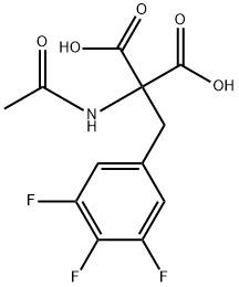 Propanedioic acid, 2-(acetylamino)-2-[(3,4,5-trifluorophenyl)methyl]- Structure
