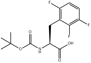 L-Phenylalanine, N-[(1,1-dimethylethoxy)carbonyl]-2,3,6-trifluoro- Structure