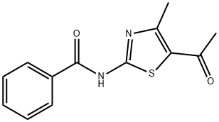 N-(5-acetyl-4-methylthiazol-2-yl)benzamide 化学構造式