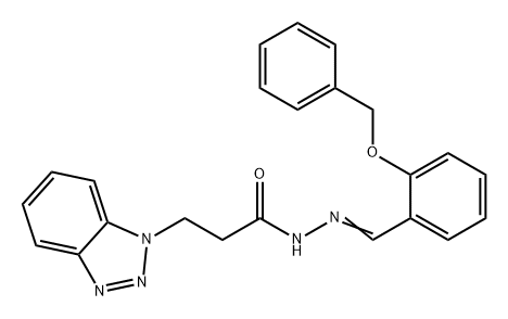 1H-Benzotriazole-1-propanoic acid, 2-[[2-(phenylmethoxy)phenyl]methylene]hydrazide 结构式