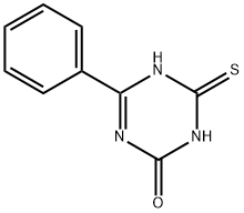 1,3,5-Triazin-2(1H)-one, 5,6-dihydro-4-phenyl-6-thioxo- 化学構造式