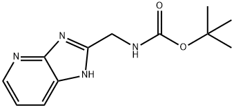 tert-Butyl ((1H-imidazo[4,5-b]pyridin-2-yl)methyl)carbamate 化学構造式