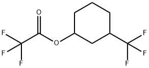 Acetic acid, 2,2,2-trifluoro-, 3-(trifluoromethyl)cyclohexyl ester Struktur