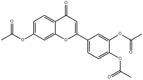 4-(7-Acetoxy-4-oxo-4H-chromen-2-yl)-1,2-phenylene diacetate 化学構造式