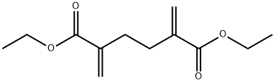 Hexanedioic acid, 2,5-bis(methylene)-, 1,6-diethyl ester Struktur