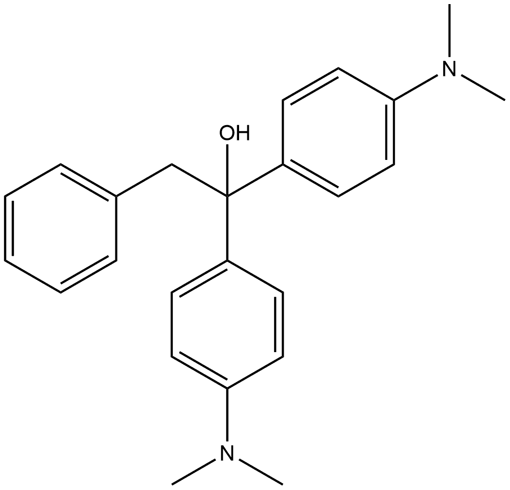 1,1-双(4-(二甲基氨基)苯基)-2-苯乙醇, 32670-75-0, 结构式