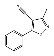 4-Isoxazolecarbonitrile, 3-methyl-5-phenyl-,326818-16-0,结构式