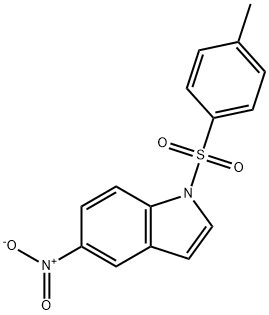 1H-Indole, 1-[(4-methylphenyl)sulfonyl]-5-nitro-,32685-24-8,结构式