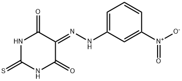 5-[(3-nitrophenyl)hydrazinylidene]-2-sulfanylidene-1,3-diazinane-4,6-dione 结构式