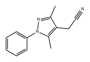 1H-Pyrazole-4-acetonitrile, 3,5-dimethyl-1-phenyl- Structure