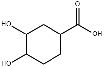 3,4-Dihydroxycyclohexanecarboxylic acid 化学構造式