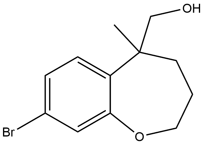 (8-bromo-5-methyl-3,4-dihydro-2H-1-benzoxepin-5-yl)methanol 结构式