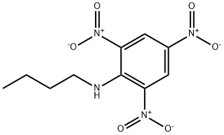 Benzenamine, N-butyl-2,4,6-trinitro- Struktur