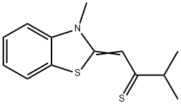 2-Butanethione, 3-methyl-1-(3-methyl-2(3H)-benzothiazolylidene)- Structure