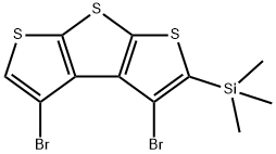 Silane, (3,4-dibromodithieno[2,3-b:3',2'-d]thien-2-yl)trimethyl- (9CI) Struktur