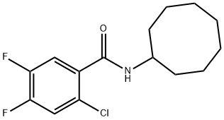 2-chloro-N-cyclooctyl-4,5-difluorobenzamide 结构式