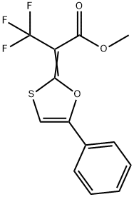 methyl 3,3,3-trifluoro-2-(5-phenyl-1,3-oxathiol-2-ylidene)propanoate,329735-43-5,结构式