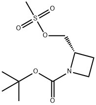 (S)-2-(((甲基磺酰基)氧基)甲基)氮杂环丁烷-1-羧酸叔丁酯,330473-72-8,结构式