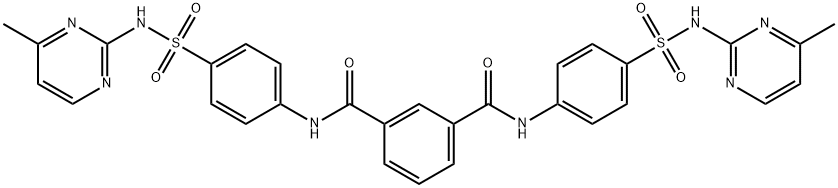 N~1~,N~3~-bis(4-{[(4-methyl-2-pyrimidinyl)amino]sulfonyl}phenyl)isophthalamide Struktur