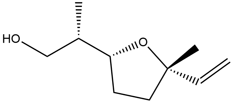 (βS,2R,5S)-β,5-Dimethyl-5β-vinyltetrahydrofuran-2β-ethanol Structure